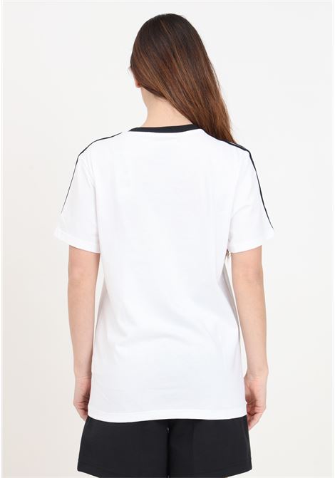 T-shirt da donna bianca Essentials 3 stripes ADIDAS PERFORMANCE | T-shirt | H10201.