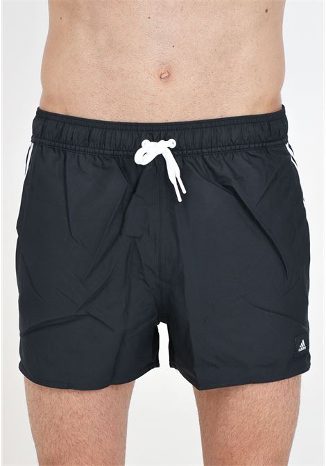 Shorts mare da uomo neri e bianchi 3 stripes clx ADIDAS PERFORMANCE | Beachwear | HT4367.