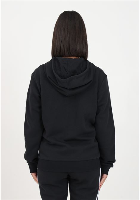 Felpa con zip Essentials 3-Stripes Fleece nera da donna ADIDAS PERFORMANCE | HZ5743.