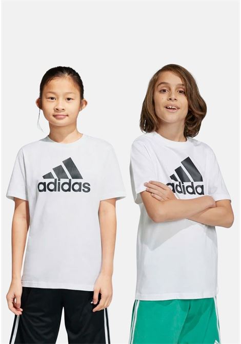 T-shirt a manica corta BIG LOGO ESSENTIALS TEE bianca per bambino e bambina ADIDAS PERFORMANCE | T-shirt | IB1670.