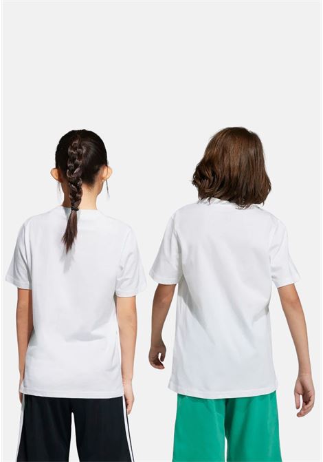 T-shirt a manica corta BIG LOGO ESSENTIALS TEE bianca per bambino e bambina ADIDAS PERFORMANCE | IB1670.