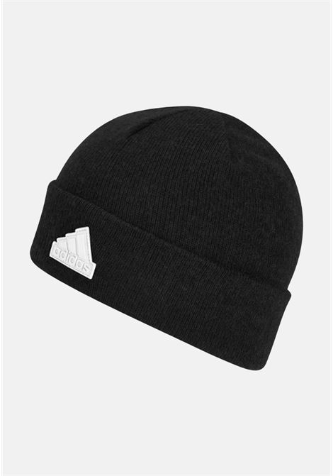 Black beanie with rubberized logo for men and women ADIDAS PERFORMANCE | IB2648.