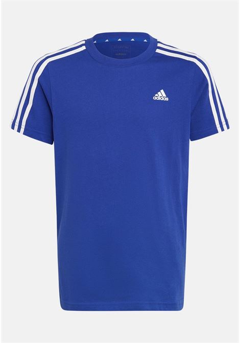 Blue and white Essentials 3 stripes baby girl t-shirt ADIDAS PERFORMANCE | T-shirt | IC0604.