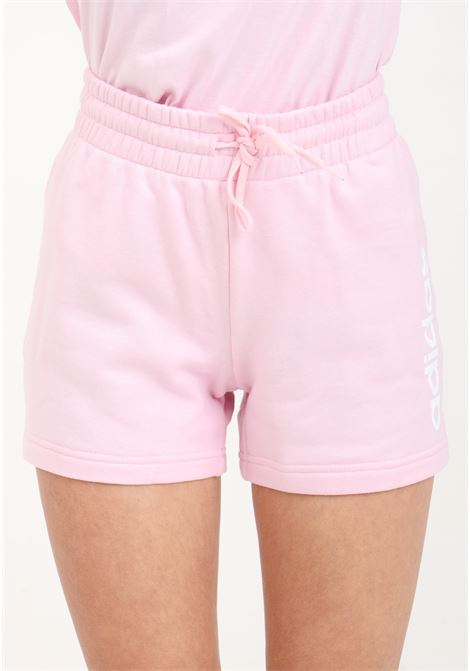 Shorts da donna rosa essential linear ADIDAS PERFORMANCE | Shorts | IC6877.
