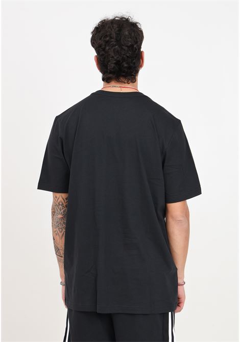 T-shirt da uomo nera Essentials single jersey embroidered small logo ADIDAS PERFORMANCE | T-shirt | IC9282.