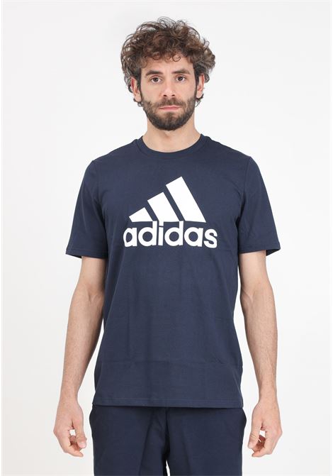 Midnight blue Essentials single jersey big logo men's t-shirt ADIDAS PERFORMANCE | T-shirt | IC9348.
