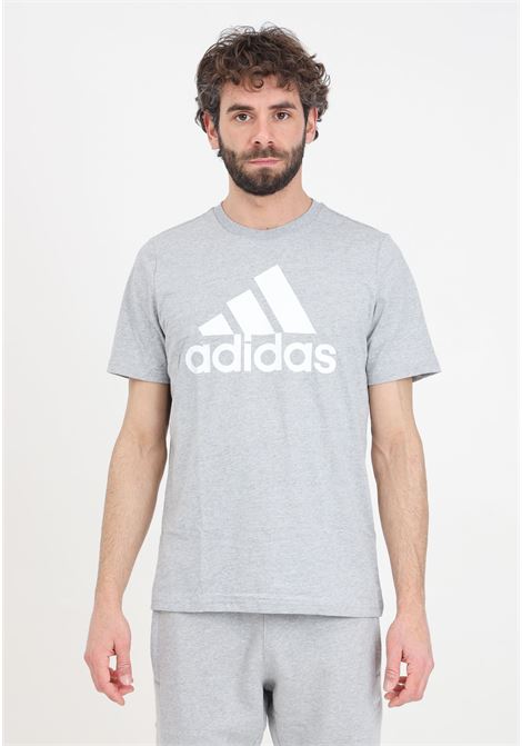 T-shirt da uomo grigia con maxi logo sul davanti ADIDAS PERFORMANCE | IC9350.