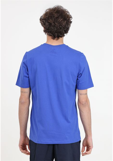 Blue Essentials single jersey big logo men's t-shirt ADIDAS PERFORMANCE | IC9351.
