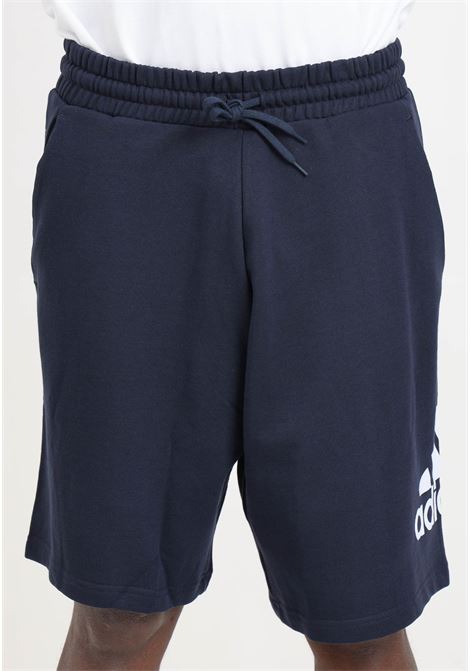 Blue French Terry Essentials men's sports shorts with logo ADIDAS PERFORMANCE | Shorts | IC9402.