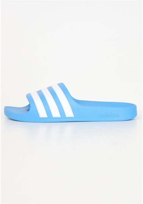 White and blue children's slippers Adilette aqua k ADIDAS PERFORMANCE | Slippers | ID2621.