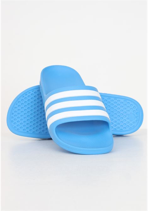 White and blue children's slippers Adilette aqua k ADIDAS PERFORMANCE | ID2621.