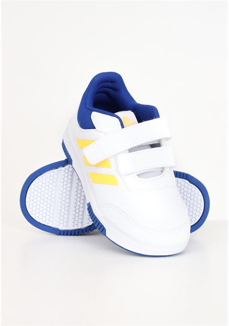 Sneakers bambino bambina bianche blue e gialle Tensaur sport 2.0 cf k ADIDAS PERFORMANCE | IG8581.