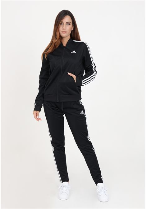 Essentials 3-stripes women's black fitted tracksuit ADIDAS PERFORMANCE | Sport suits | IJ8781.