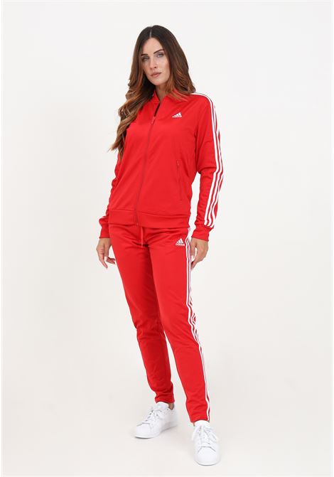 Essentials 3-Stripes red tracksuit for women ADIDAS PERFORMANCE | Sport suits | IJ8784.