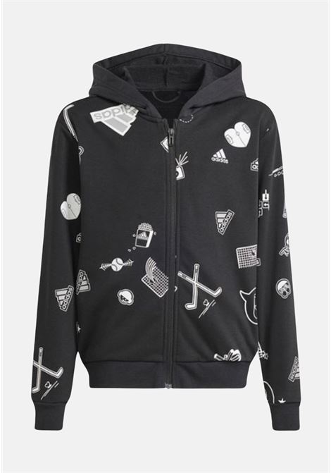 Black brand love zip children's sweatshirt ADIDAS PERFORMANCE | IN3300.