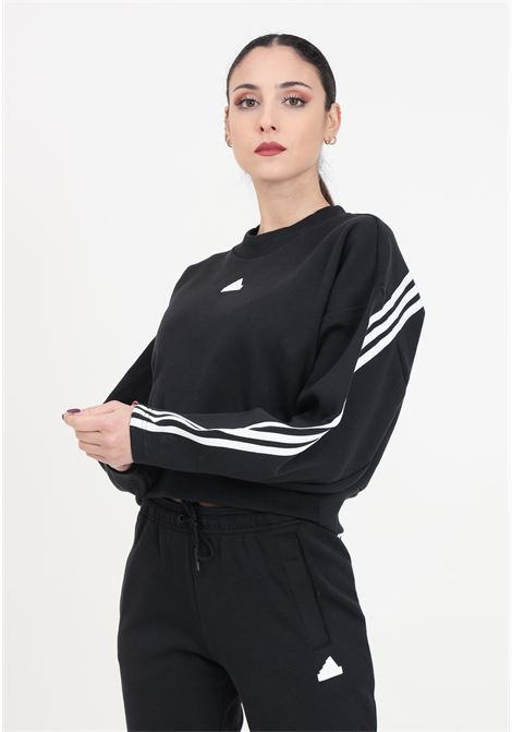 Future icons 3 stripes black and white women's sweatshirt ADIDAS PERFORMANCE | Hoodie | IP1549.