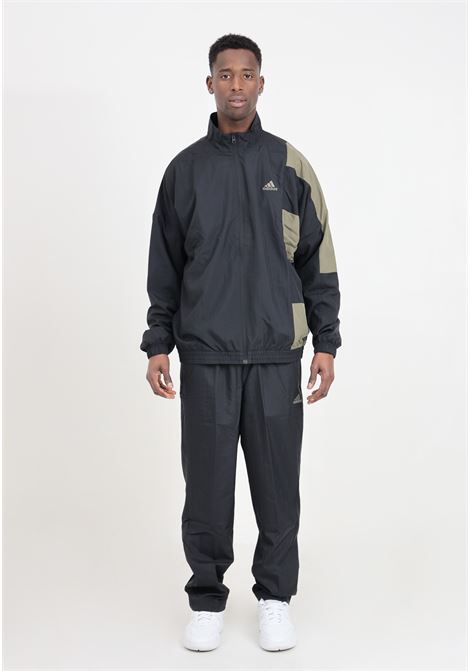 Tuta da uomo nera e verde con giacca con zip e pantaloni da jogging ADIDAS PERFORMANCE | Tute | IP1613.