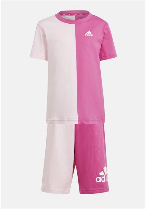 Pink Essentials colorblock girl's outfit ADIDAS PERFORMANCE | IQ4104.