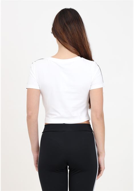 T-shirt da donna bianca e nera Essentials 3-stripes tee ADIDAS PERFORMANCE | T-shirt | IR6112.