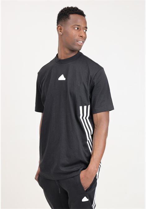 T-shirt da uomo nera future icons 3-stripes tee ADIDAS PERFORMANCE | IR9166.