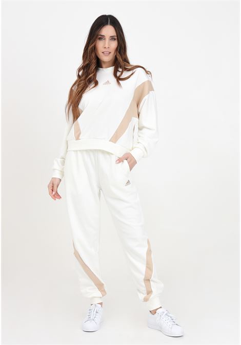 Lazyday white and beige women's tracksuit ADIDAS PERFORMANCE | Sport suits | IS0849.