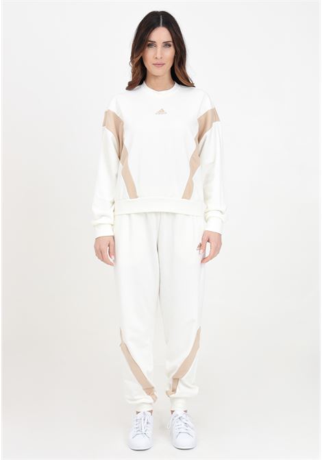 Lazyday white and beige women's tracksuit ADIDAS PERFORMANCE | Sport suits | IS0849.