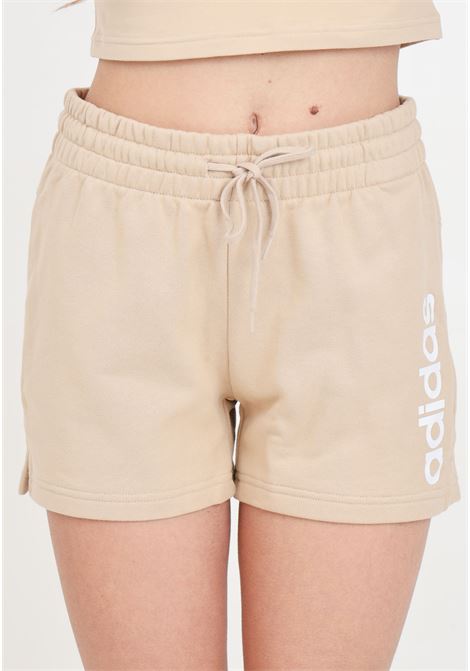Beige women's shorts W lin ft sho ADIDAS PERFORMANCE | Shorts | IS2079.