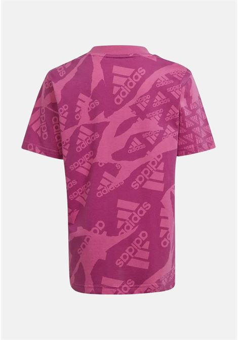 T-shirt bambino bambina rosa e fucsia logo allover ADIDAS PERFORMANCE | T-shirt | IS2562.