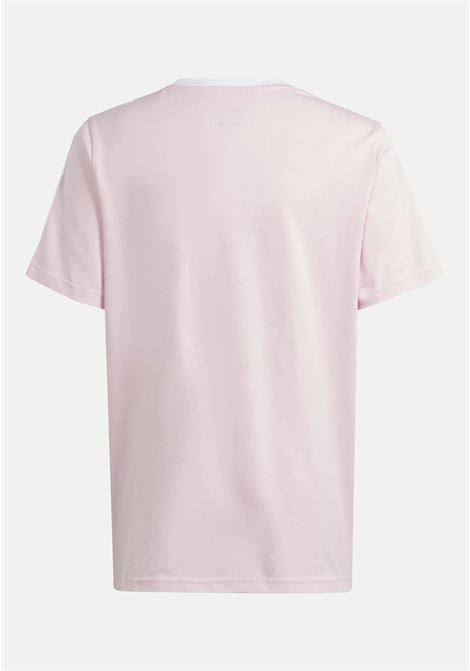 T-shirt da bambina rosa e bianca 3 stripes ADIDAS PERFORMANCE | IS2629.