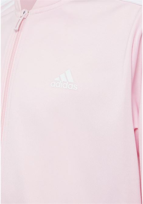 Pink and blue girl's tracksuit with white side stripes ADIDAS PERFORMANCE | Sport suits | IS2637.