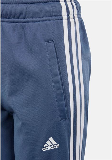 Pink and blue girl's tracksuit with white side stripes ADIDAS PERFORMANCE | IS2637.