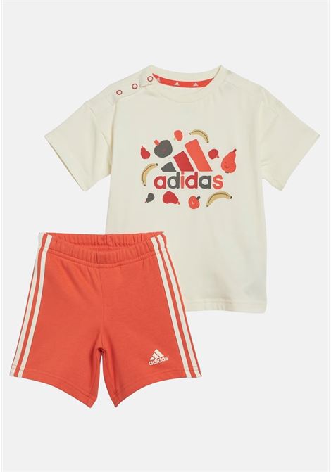 Cream and orange baby outfit. Allover Essentials print ADIDAS PERFORMANCE |  | IS2681.