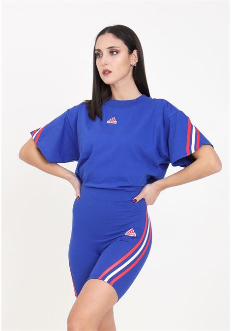 Future icons 3-stripes biker short blue women's leggings ADIDAS PERFORMANCE | Shorts | IS3235.