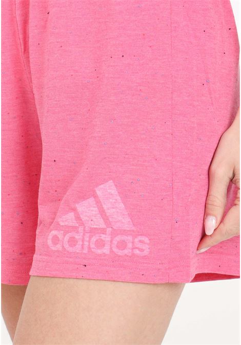 Shorts da donna rosa con micro cuciture multicolor ADIDAS PERFORMANCE | Shorts | IS3903.