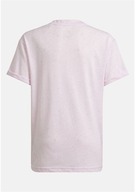 Pink girl's t-shirt with multicolor stitching details ADIDAS PERFORMANCE | IS4390.
