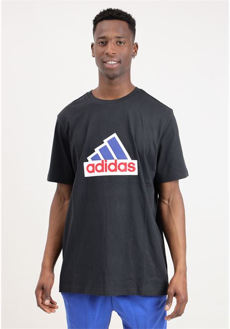 T-shirt da uomo nera Future icons badge of sport ADIDAS PERFORMANCE | IS9596.