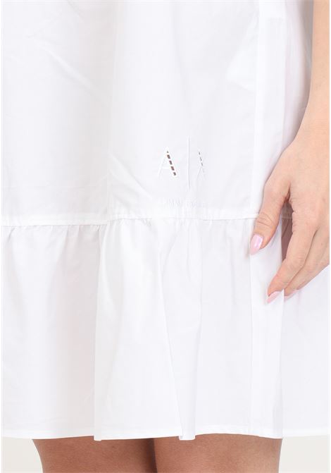 Short white poplin tunic dress for women ARMANI EXCHANGE | Dresses | 3DYA27YN4RZ1000