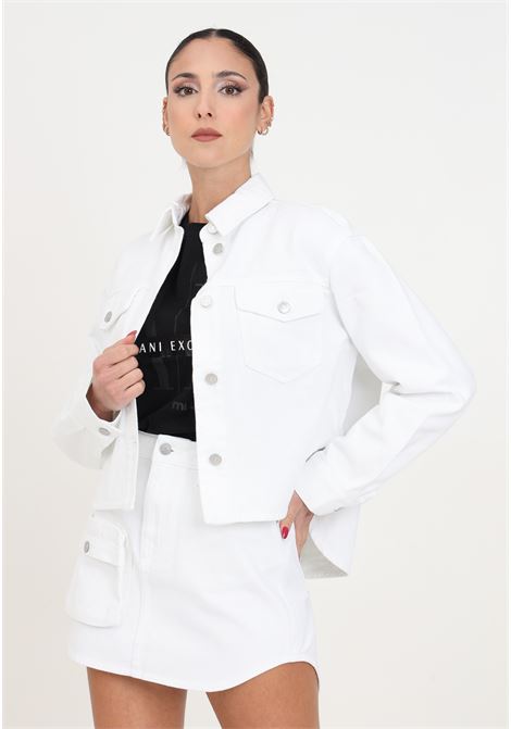 Women's white bull denim jacket with pockets ARMANI EXCHANGE | 3DYB49Y15MZ0104