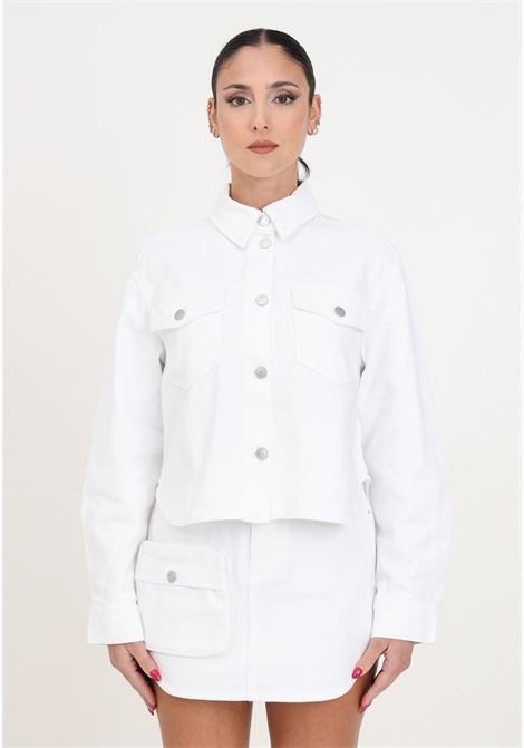 Women's white bull denim jacket with pockets ARMANI EXCHANGE | Jackets | 3DYB49Y15MZ0104