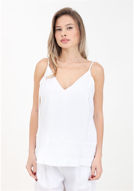 White women's top in satin jacquard fabric ARMANI EXCHANGE | 3DYH45YN9RZ1000