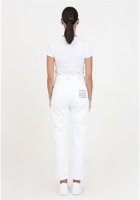 White j16 boyfriend cropped mid rise women's jeans ARMANI EXCHANGE | 3DYJ16Y15MZ0104