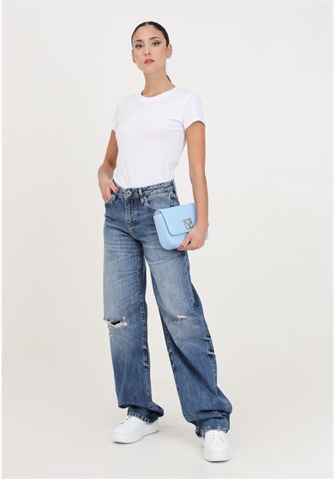 Medium indigo j52 low rise relaxed women's jeans ARMANI EXCHANGE | Jeans | 3DYJ52Y16GZ05EK