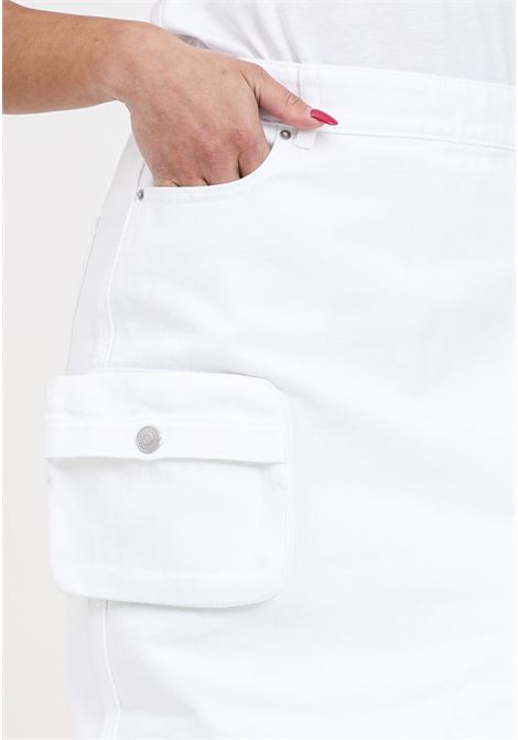 White denim long skirt for women ARMANI EXCHANGE | 3DYN65Y15MZ0104