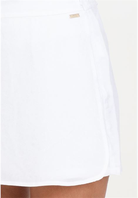 White women's shorts in satin jacquard fabric ARMANI EXCHANGE | Shorts | 3DYS66YN9RZ100