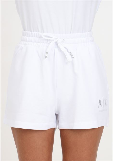 Shorts da donna bianchi in french terry ARMANI EXCHANGE | 3DYS89YJFHZ1000
