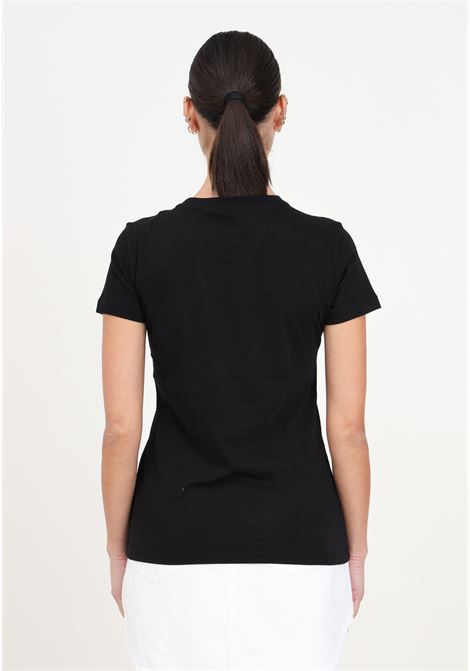 T-shirt da donna nera con stampa logo sul davanti ARMANI EXCHANGE | 3DYT43YJ3RZ1200