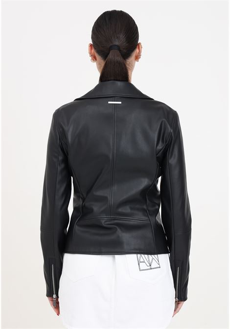 Women's black eco-leather jacket with side zip ARMANI EXCHANGE | 8NYB13YNVLZ1200