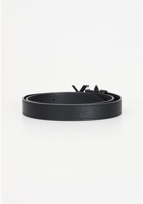 Black leather belt with logo plaque for women ARMANI EXCHANGE | Belts | 9411252F74500020