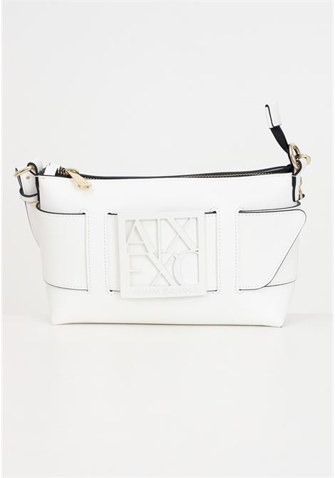 White women's bag with white logo plaque band ARMANI EXCHANGE | Bags | 9429070A87447710