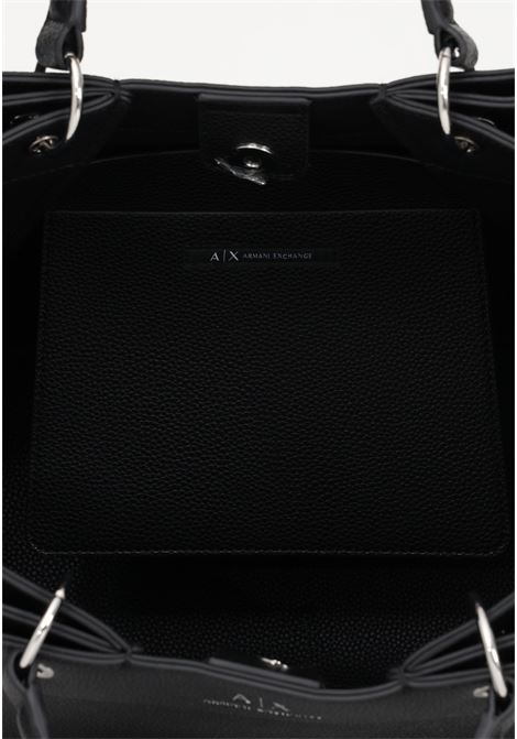 Black contoured shoulder bag for women ARMANI EXCHANGE | Bags | 942910CC78300020